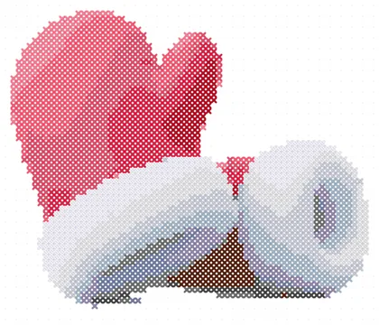 Christmas Mittens cross stitch pattern