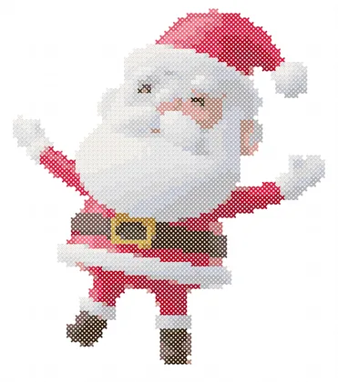 Jolly Santa Claus cross stitch pattern