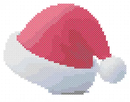 Santa Hat cross stitch pattern