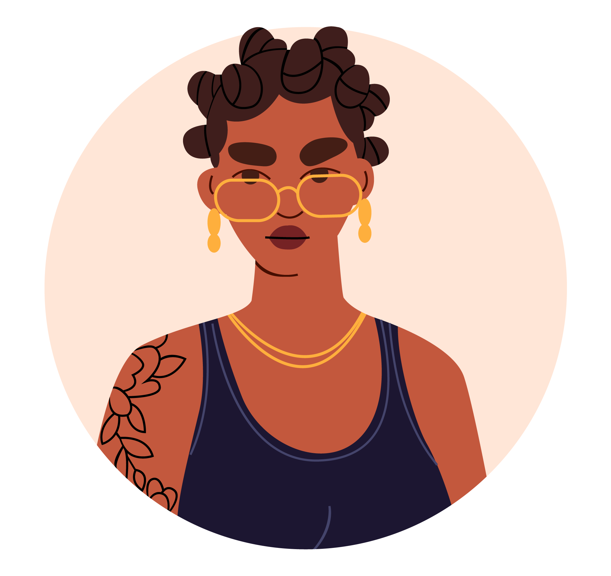 Avatar 24, minimal style, free illustration