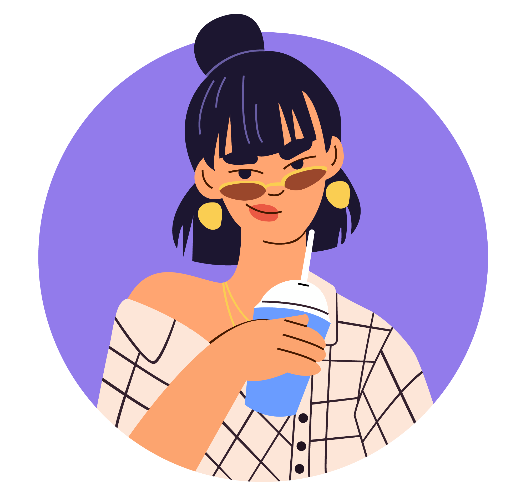 Avatar 27, minimal style, free illustration