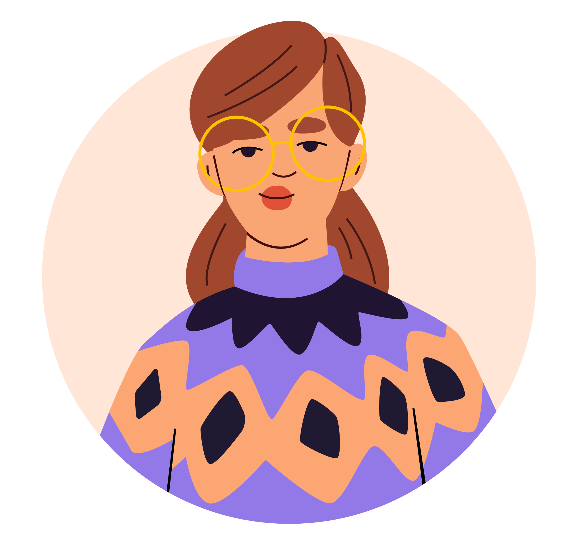 Avatar 28, minimal style, free illustration