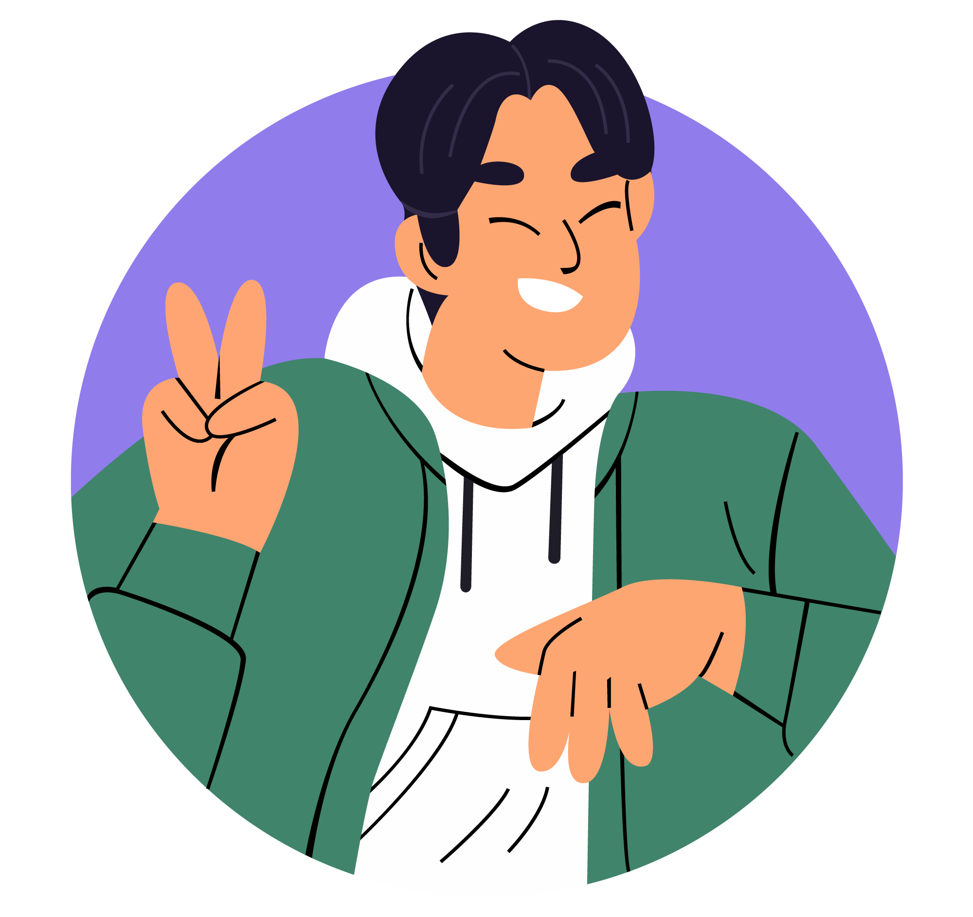 Avatar 32, minimal style, free illustration