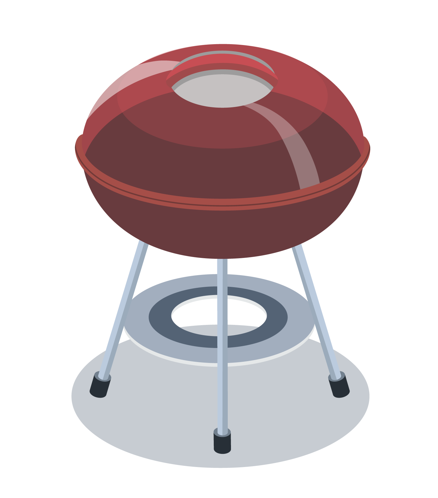 BBQ Grill Illustration, flat style, for food-beverage, free illustration