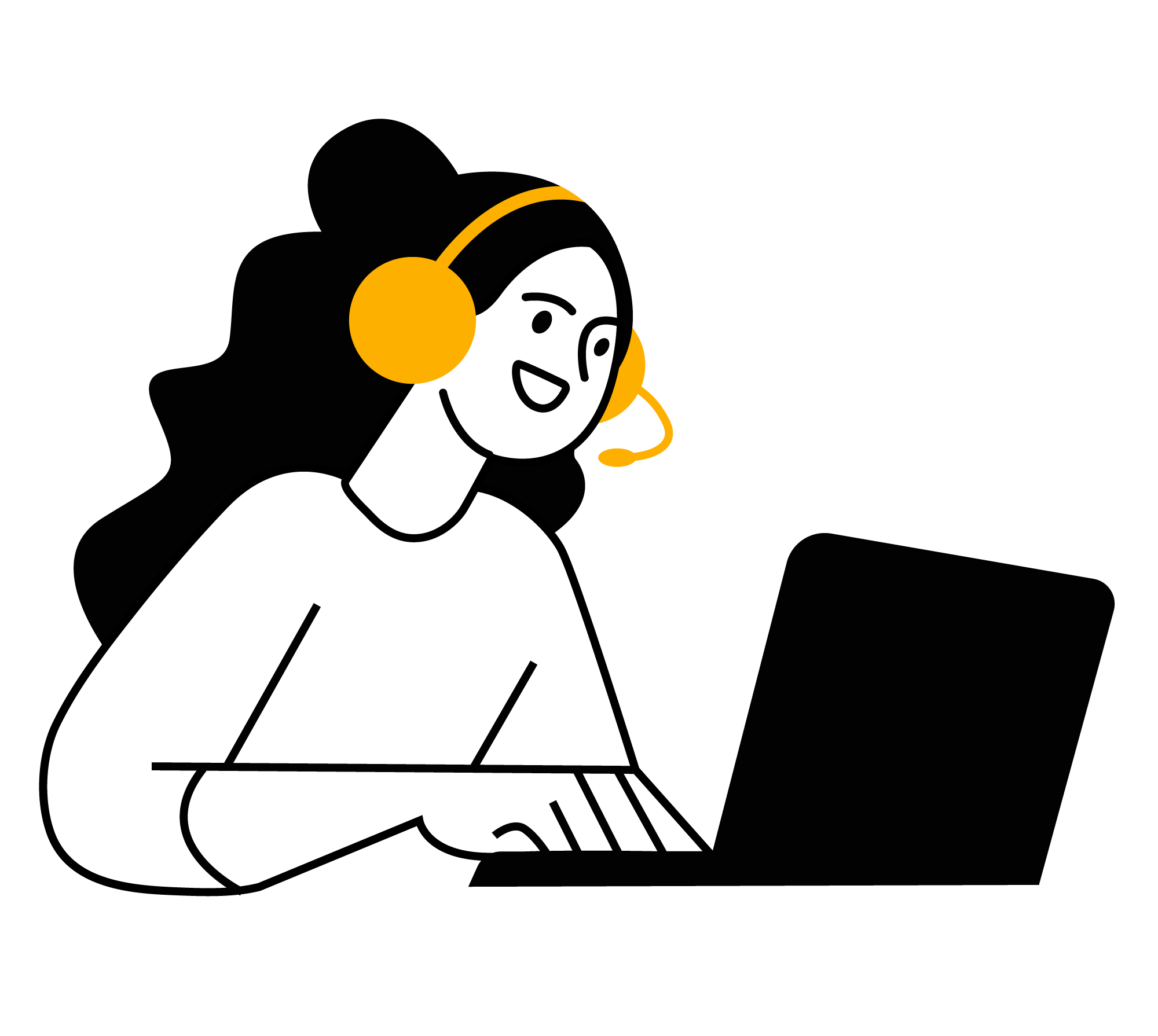 Business Customer Support, flat style, free illustration