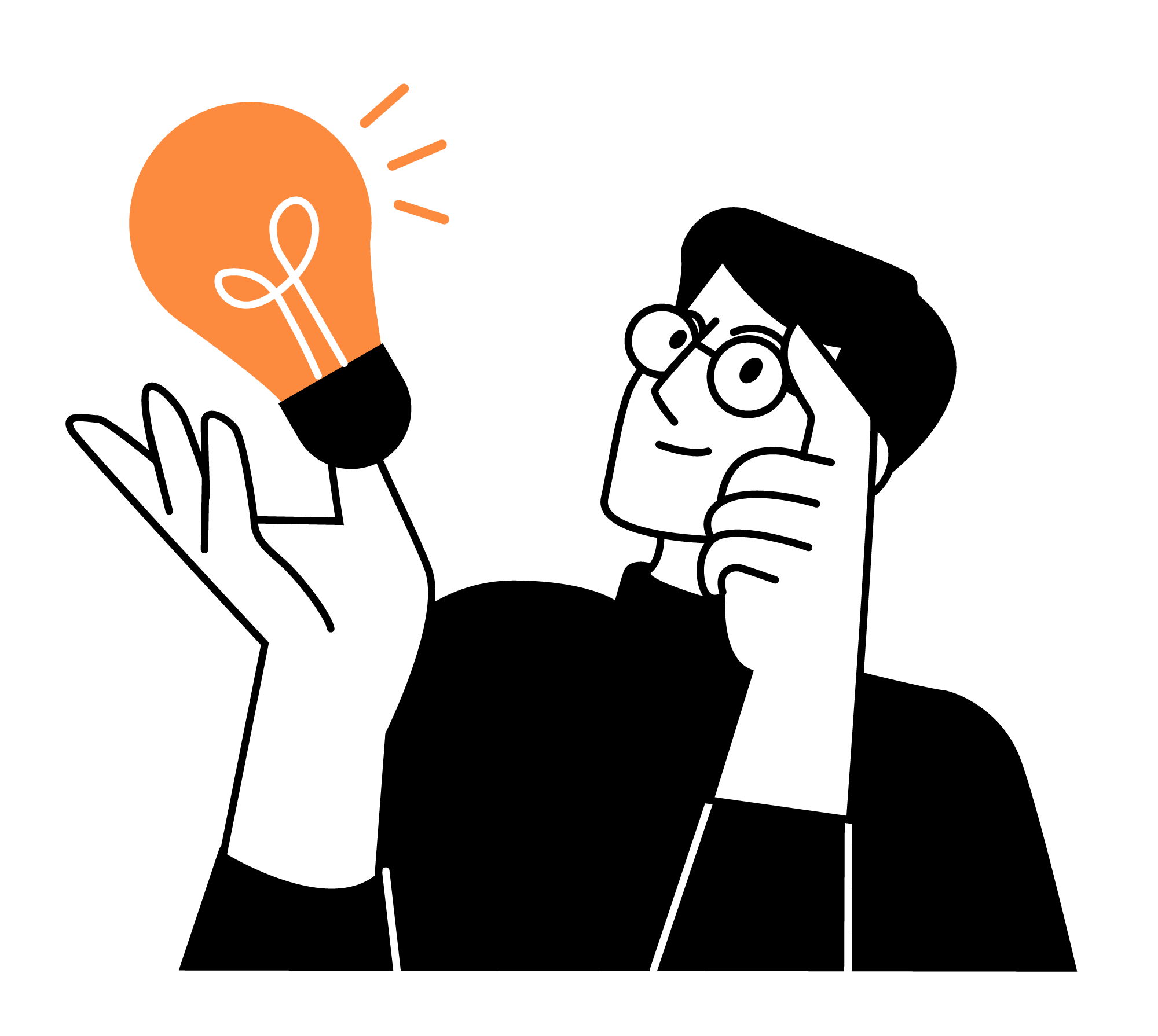 Business Ideas, flat style, free illustration
