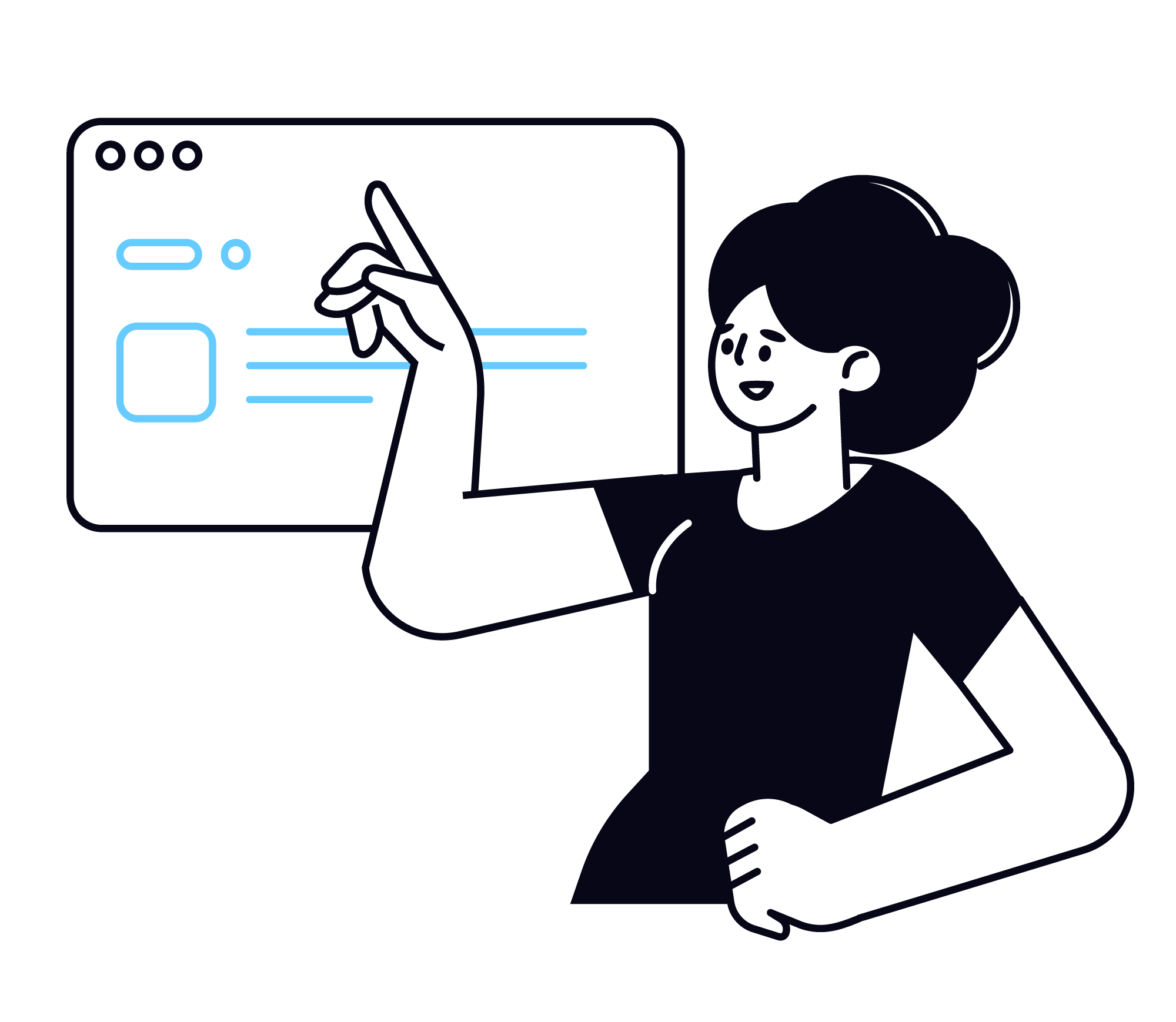Business Presentation, flat style, free illustration