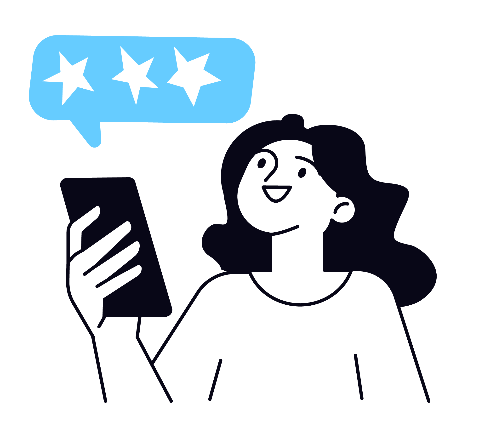 Business Reviews, flat style, free illustration