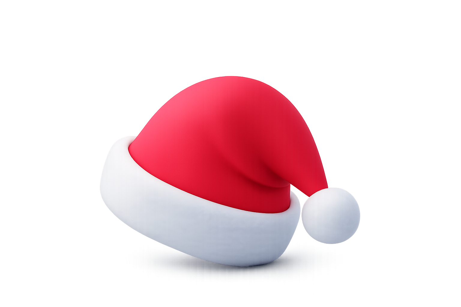 Christmas Santa Hat, 3d style, for christmas, free illustration