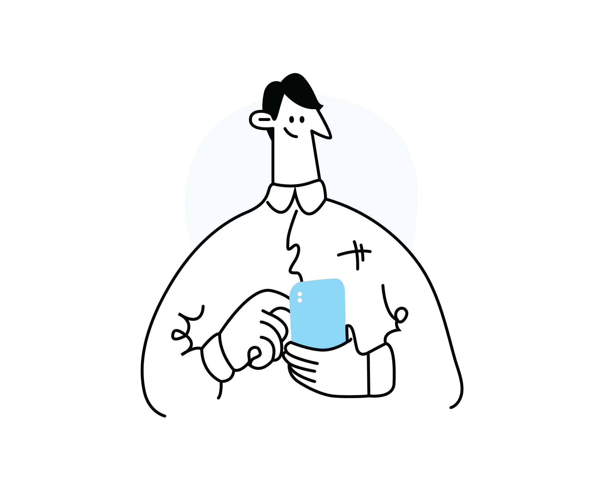 Dave11, flat style, free illustration