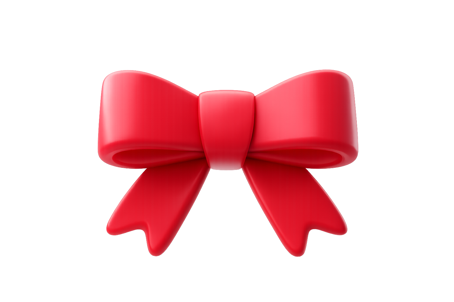 Glossy Red Bow, 3d style, for christmas, free illustration