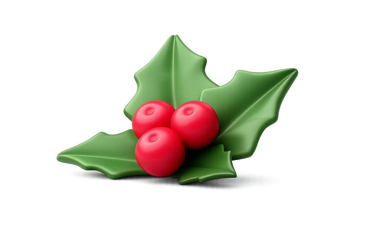 Holly Sprig With Red Berries, 3d style, for christmas, free illustration