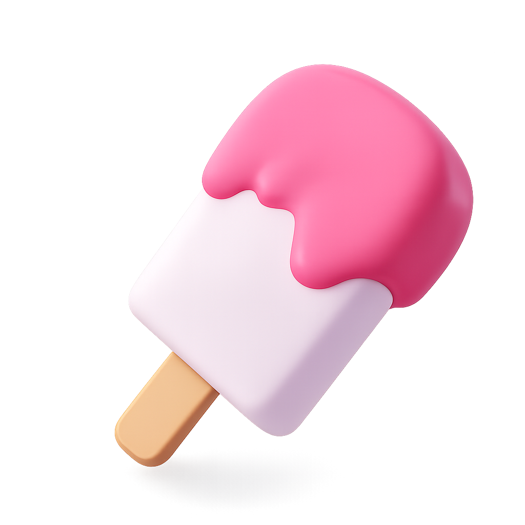 Icecream, 3d style, for travel-lifestyle, free illustration