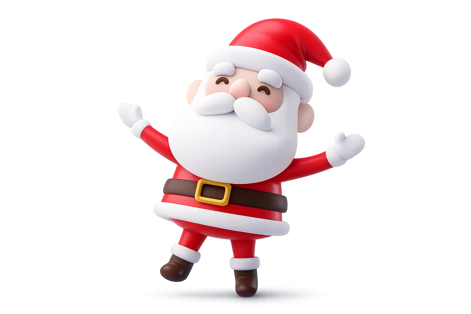 Jolly Santa In Festive Pose, 3d style, for christmas, free illustration