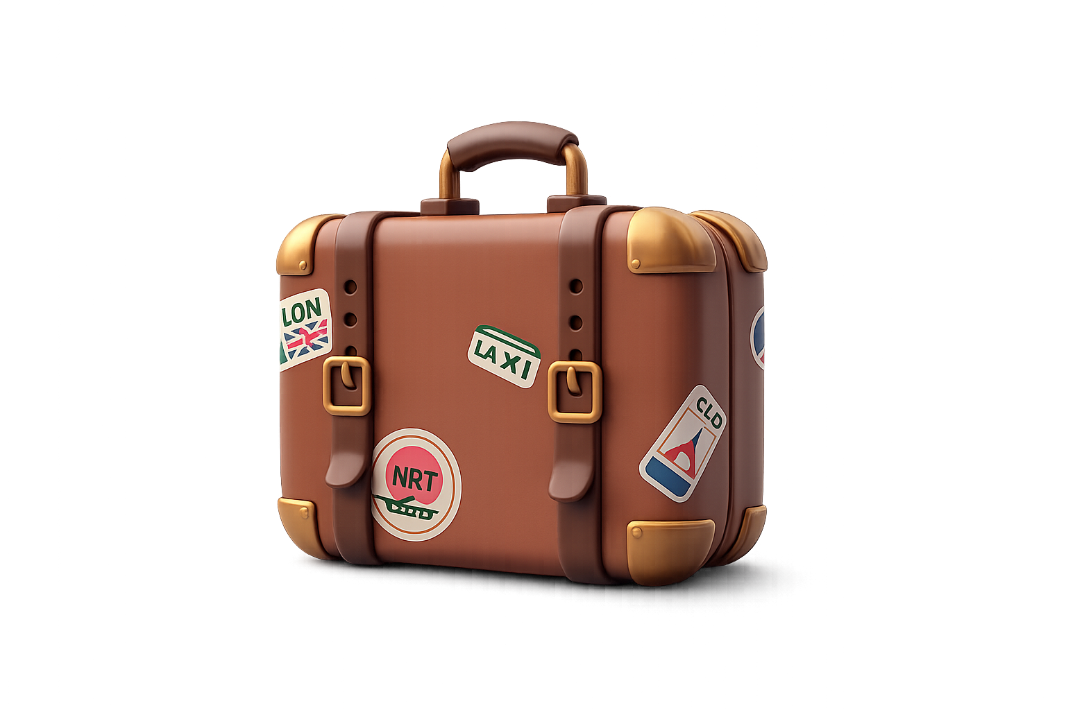 Luggage, 3d style, for travel-lifestyle, free illustration
