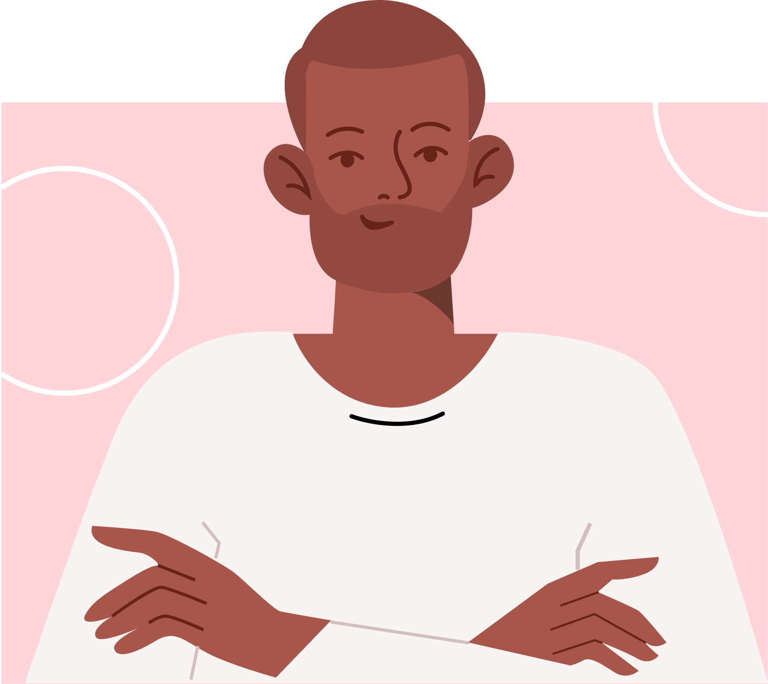 Man with Crossed Arms Avatar Illustration, flat style, for design-creative, free illustration