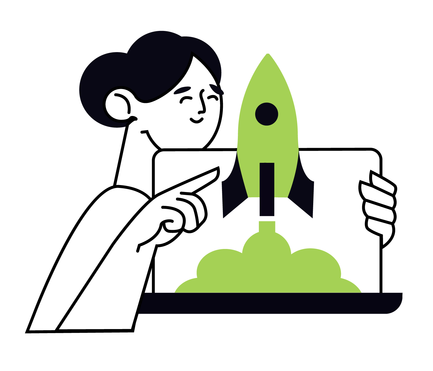 Marketingillustration 3, flat style, free illustration