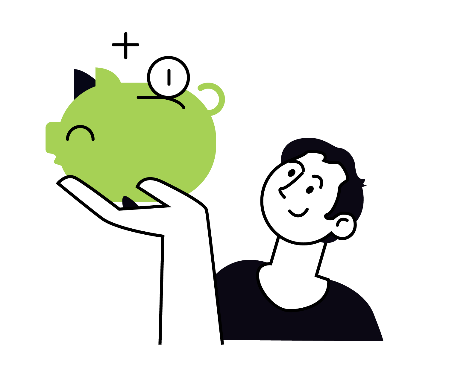 Marketingillustration 7, flat style, free illustration