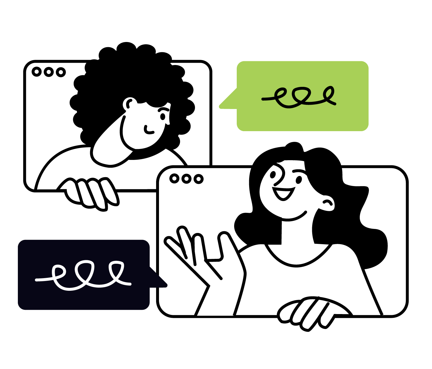 Marketingillustration 8, flat style, free illustration