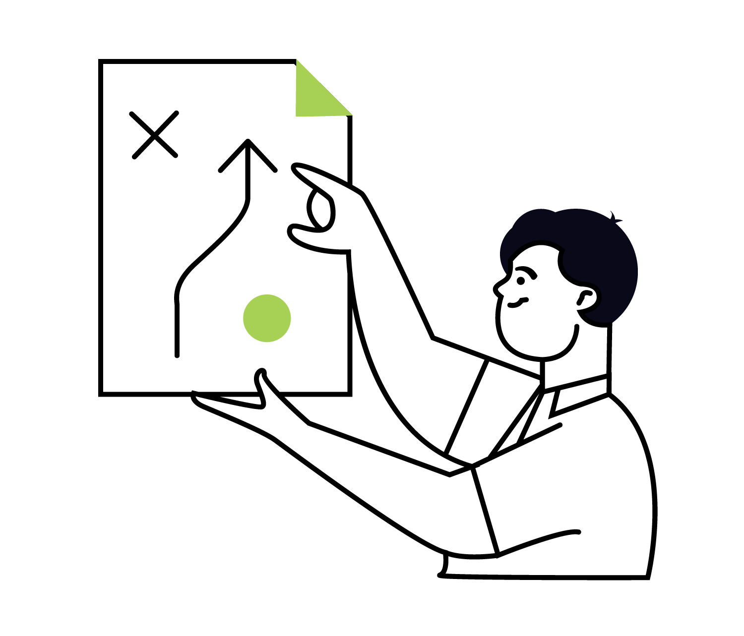 Marketingillustration 9, flat style, free illustration