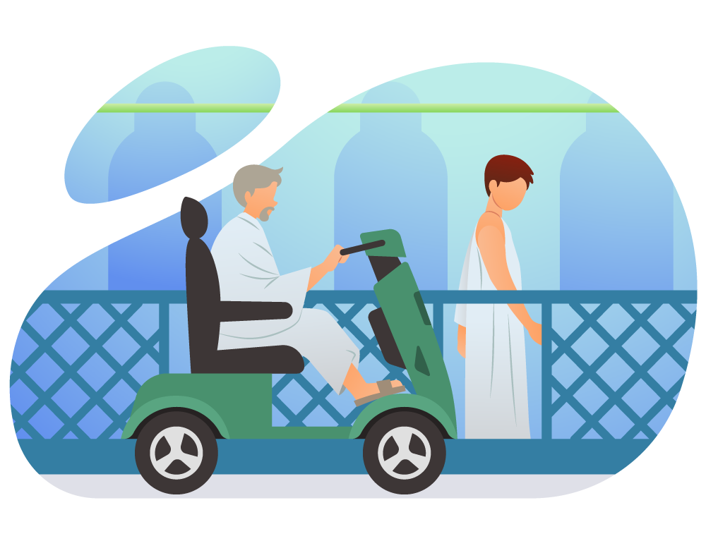 Pilgrim Transportation During Hajj and Umrah, flat style, for travel-lifestyle, free illustration