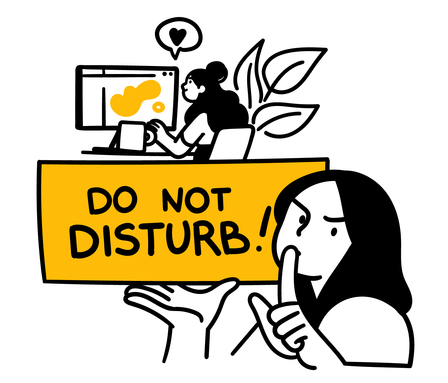 Productiveillustration 4, flat style, for education, free illustration
