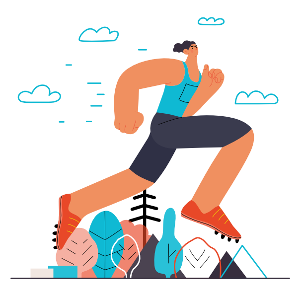 Running Athlete Illustration SVG & PNG illustration pack