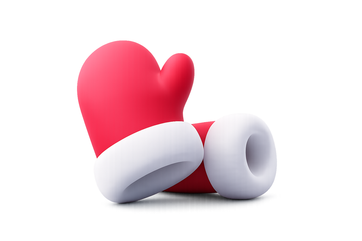 Santa Claus Mittens, 3d style, for christmas, free illustration