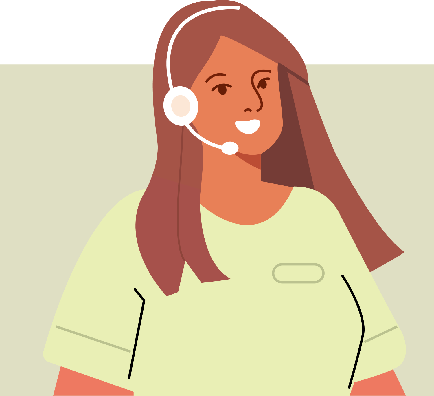Smiling Woman Avatar Illustration, flat style, for design-creative, free illustration