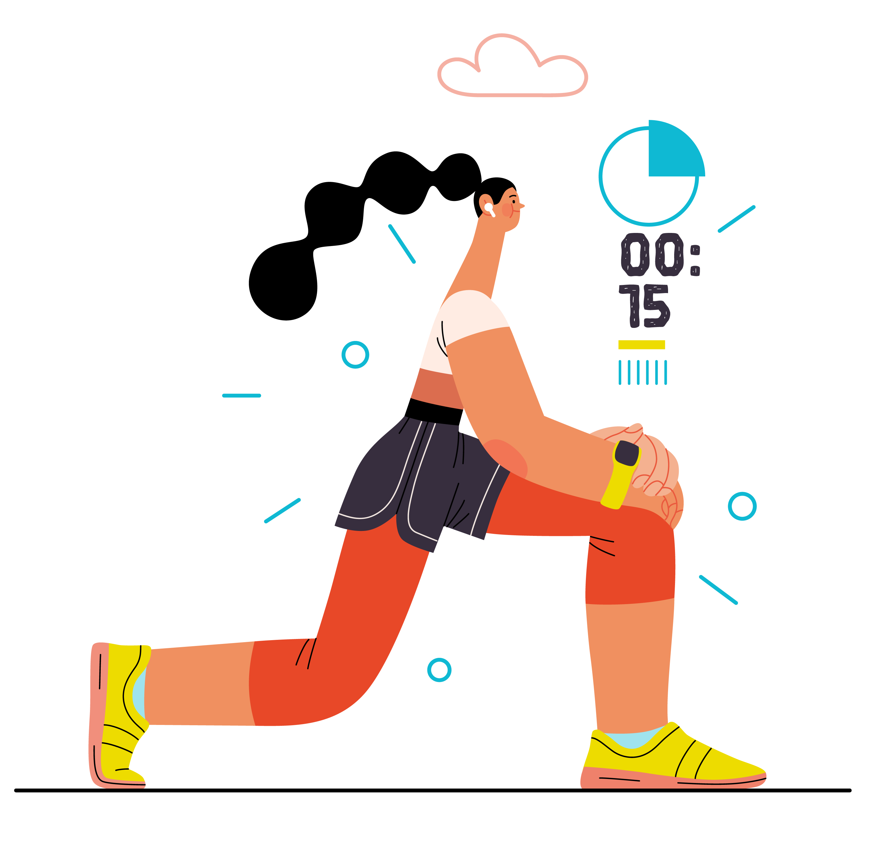 Warmup For Running Illustration, minimal style, for workout, free illustration