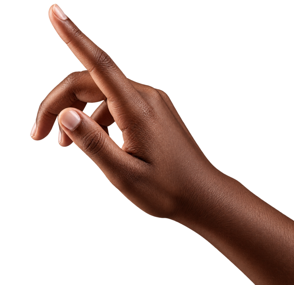 Photorealistic Pointing Hand Cutout Transparent Png