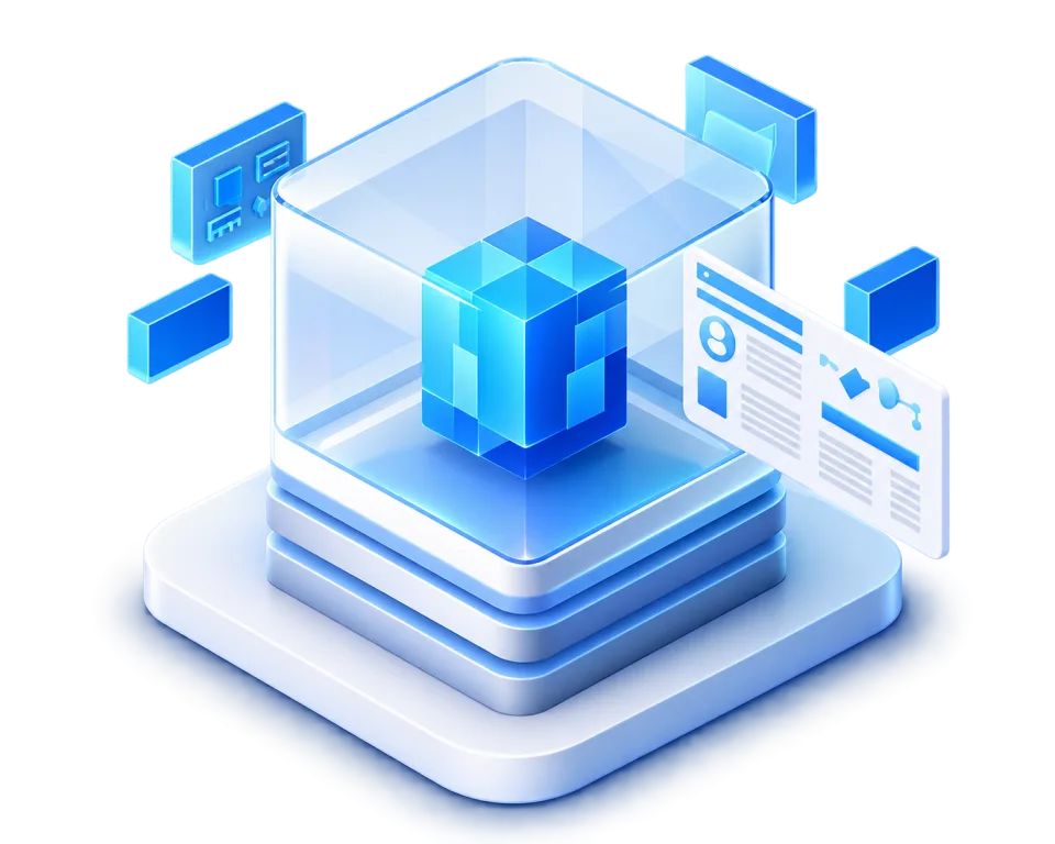3D Data Management & Digital Information, 3d style, for technology, free illustration