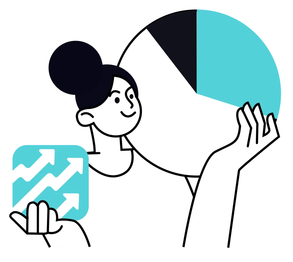Business Sales Growth, flat style, free illustration
