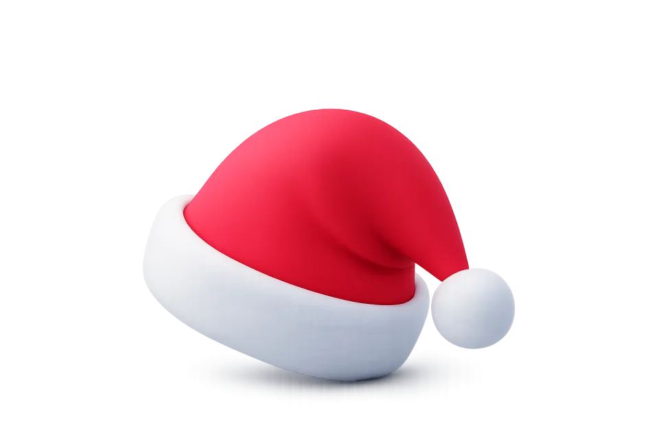 Christmas Santa Hat, 3d style, for christmas, free illustration