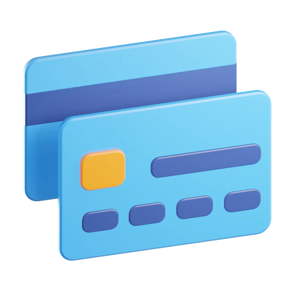 Credit Card Icon – 3D, 3d style, for e-commerce, free illustration
