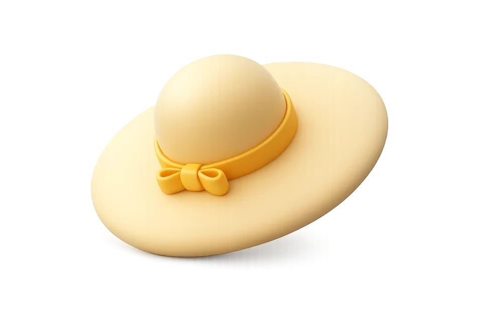 Hat, 3d style, for travel-lifestyle, free illustration