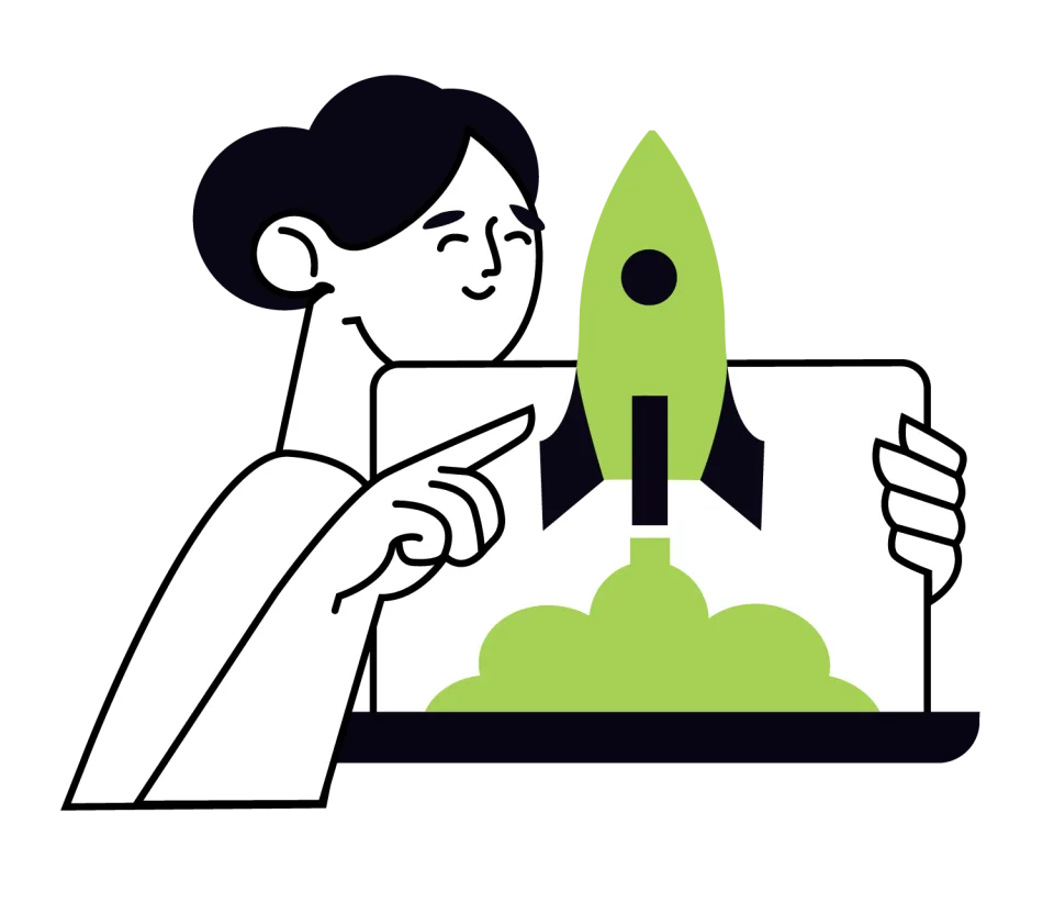 Marketingillustration 3, flat style, free illustration