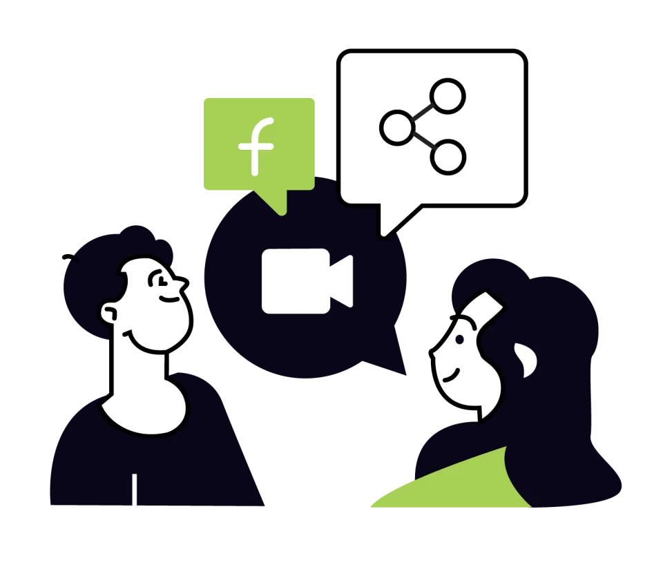 Marketingillustration 5, flat style, free illustration