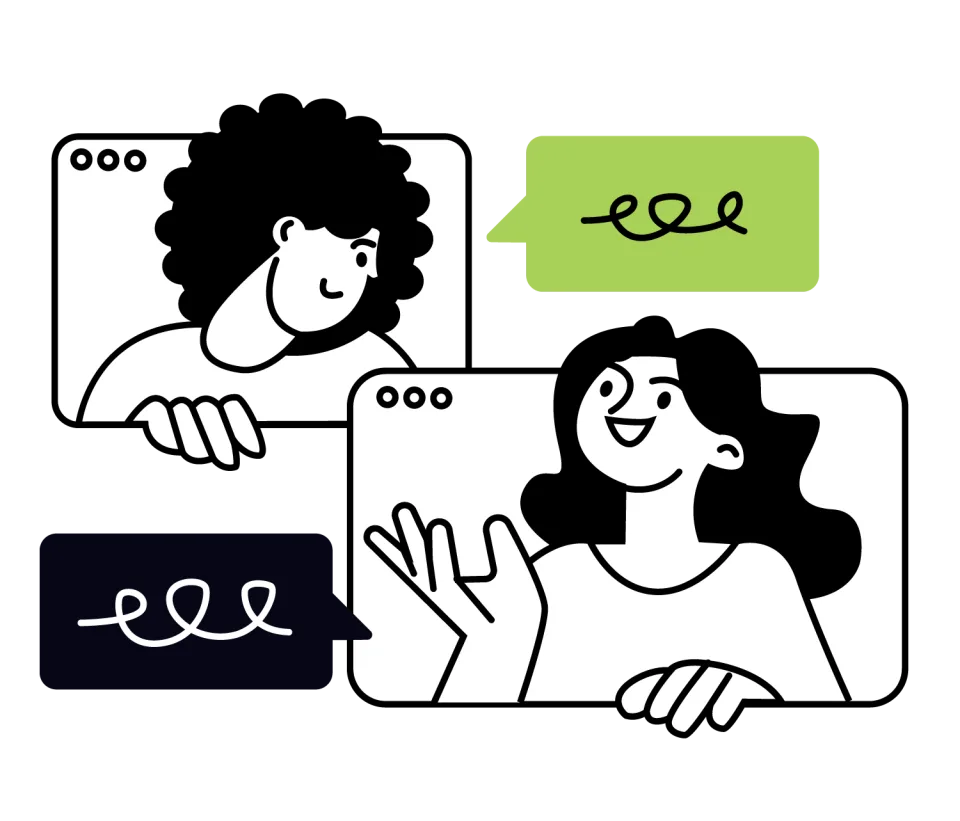 Marketingillustration 8, flat style, free illustration