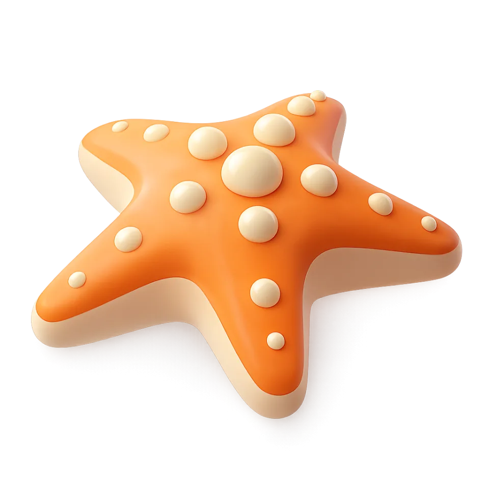 Starfish, 3d style, for travel-lifestyle, free illustration