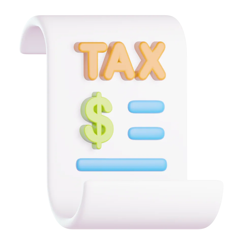 Tax Invoice Icon – 3D, 3d style, for e-commerce, free illustration