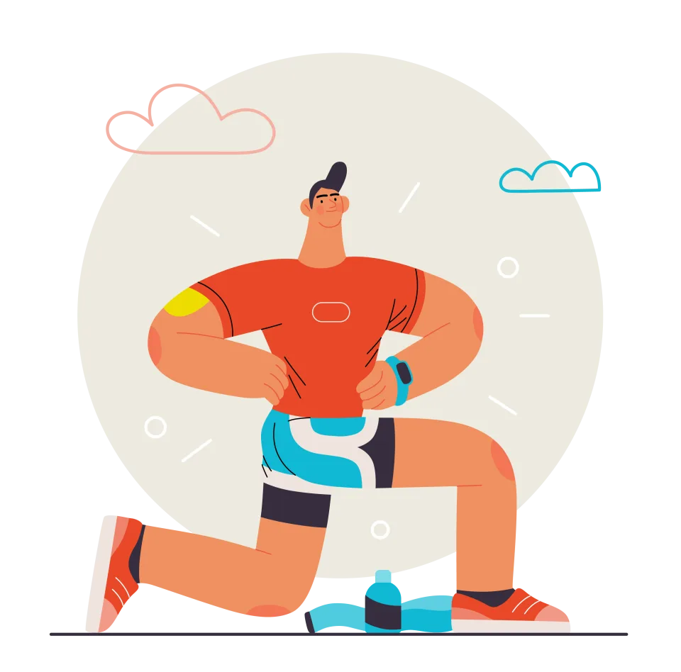 Warmup For Runners, minimal style, for workout, free illustration