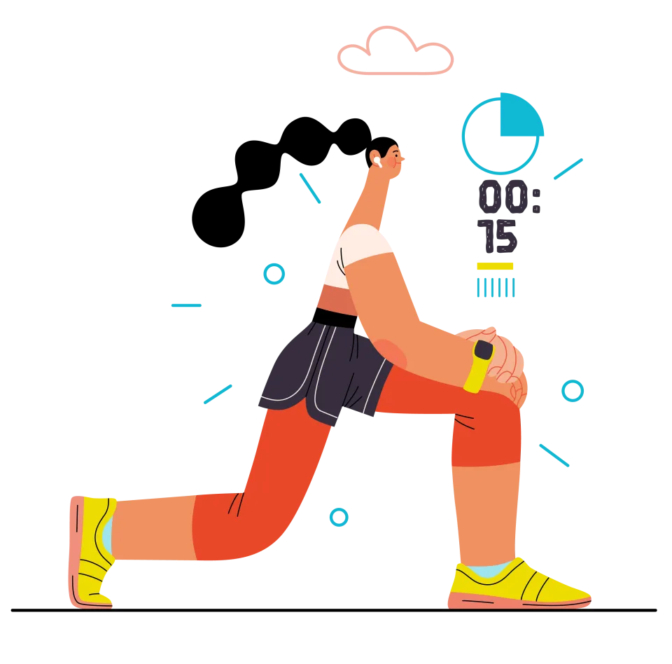 Warmup For Running Illustration, minimal style, for workout, free illustration