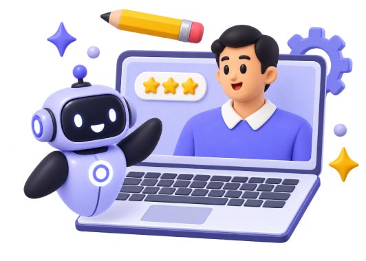 AI Virtual Assistant & Online Customer Support, 3d style, for ai-illustration, free illustration
