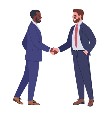 Business Handshake Partnership Vector Illustration, flat style, for business-corporate, free illustration