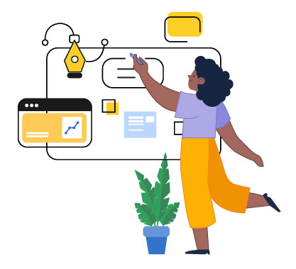 Business Strategy Illustration, flat style, for technology, free illustration