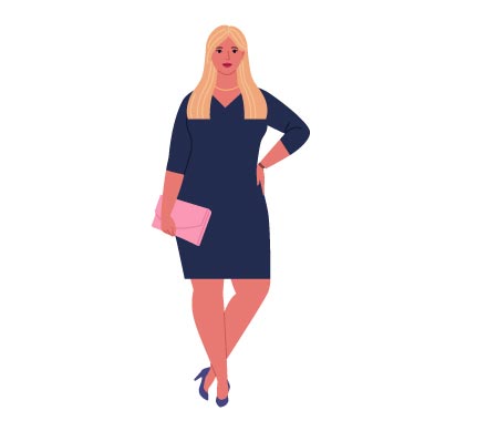 Businesswoman illustration, flat style, for business-corporate, free illustration