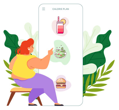 Diet Planning Illustration, flat style, for healthcare, free illustration