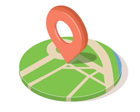 GPS Location Pin Map Illustration, flat style, for navigation-mapping, free illustration