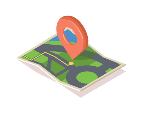 GPS Map Navigation Illustration, flat style, for navigation-mapping, free illustration